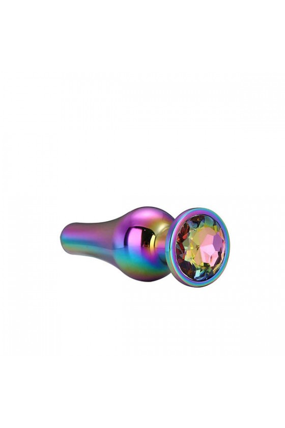 Plug anale piccolo multicolore con diamante modello Gleaming Love