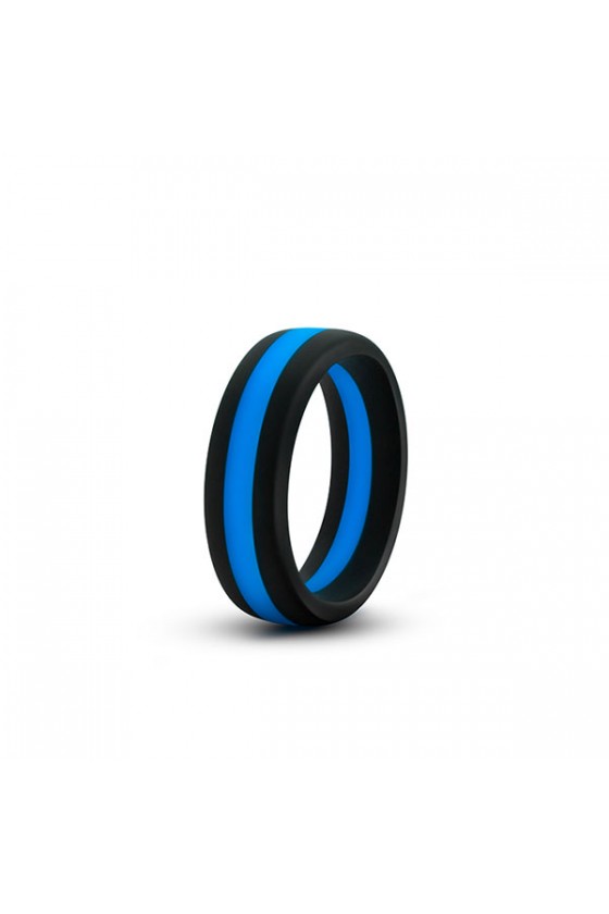 Anello fallico modello Go Pro Cock Ring in silicone nella colorazione blu