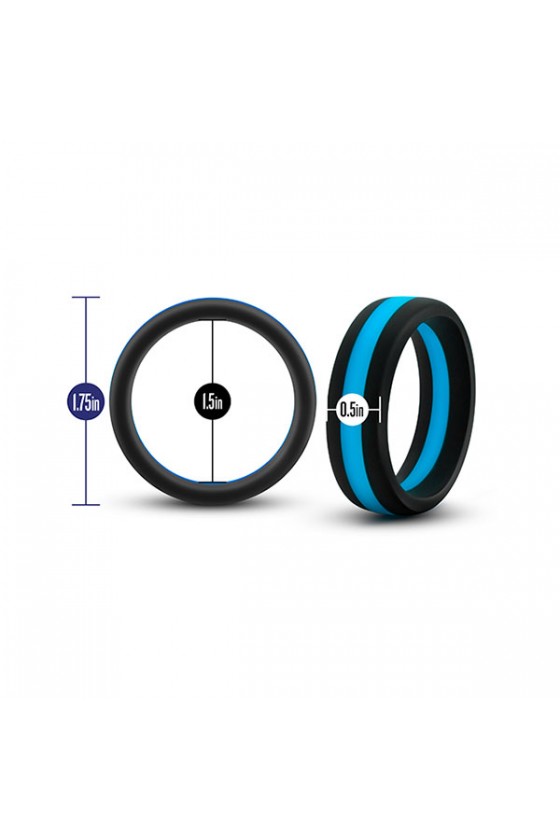 Anello fallico modello Go Pro Cock Ring in silicone nella colorazione blu